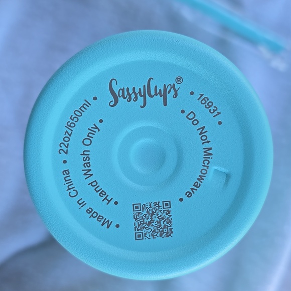 Sassy Cups Fur Mama With Straw Teal Tumbler 22oz - Picture 5 of 6